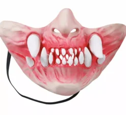 Semimaschera con grandi zanne in lattice