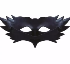Semimaschera gufo nero con becco lungo