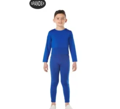 Set di body in spandex in 2 pezzi di colore blu per bambini