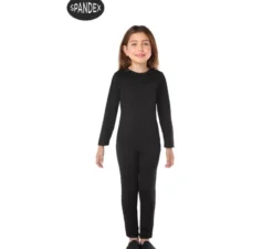 Set di body spandex nero in 2 pezzi per bambini