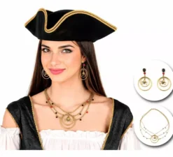 Set di orecchini e collana pirata