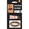 Set di tatuaggio labbra arlecchina con crema idratante