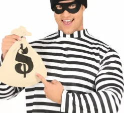 Set Ladro: Maschera, Camicia e Sacco di Soldi