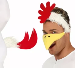 Set pollo: coda, cerchietto e becco