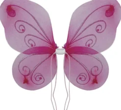 Set tut�, ali e fiocco a forma di farfalla rosa per bambine