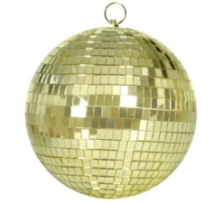 Sfera dorata da discoteca a specchio degli anni '70, 20 cm