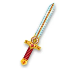 Spada da gladiatore in schiuma rossa e oro per bambini