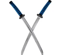 Spade ninja con manico blu deluxe da 50 cm