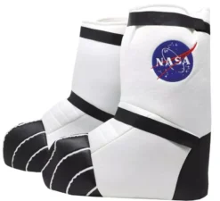 Stivali da astronauta in bianco e nero