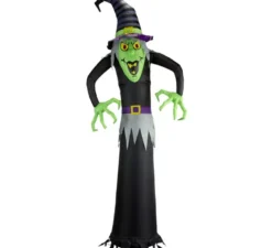 Strega gonfiabile di Halloween con illuminazione, 244 cm