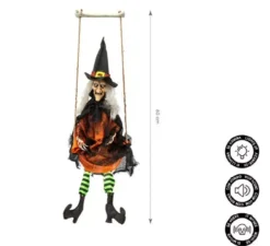 Strega sull'Altalena con luci, suoni e movimento di 60 cm