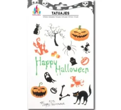 Tatuaggi Happy Halloween in modelli assortiti