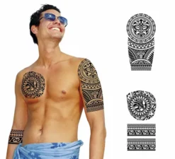 Tatuaggi neri di figure circolari
