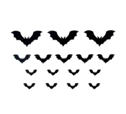 Tatuaggio di 16 pipistrelli neri