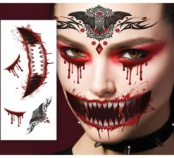 Tatuaggio facciale da vampiro