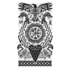 Tatuaggio vichingo con simboli