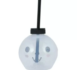 Tazza a forma di teschio con cannuccia e illuminazione a LED 17 cm