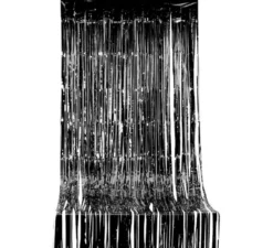 Tenda che copre le porte a frange in plastica nera 1x2 metri