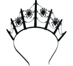 Tiara di ragno nero metallizzato