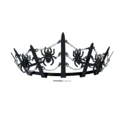 Tiara di ragno nero metallizzato