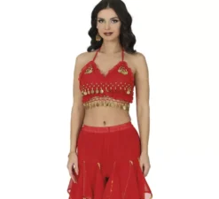 Top da donna con moneta rossa