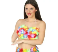 Top fiore colorato hawaiano