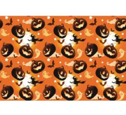 Tovaglia Arancione Zucche e Streghe 137X274 cm