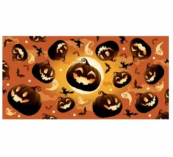 Tovaglia Arancione Zucche e Streghe 137X274 cm