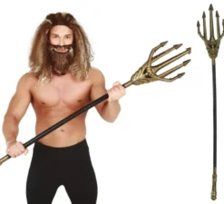 Tridente dorato del Dio dei Mari da 120 cm