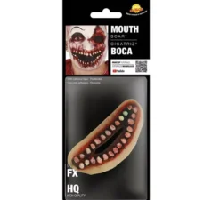 Trucco finta cicatrice in bocca 15 cm
