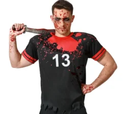 T-shirt da giocatore di rugby insanguinato da uomo