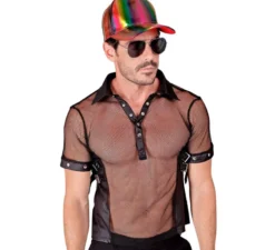 T-shirt Rock in pelle nera per adulto