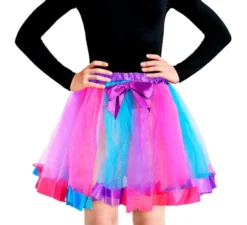 Tutù con fiocco multicolore per bambini da 30 cm