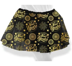 Tutù nero e oro per bambini, 30 cm, Happy New Year