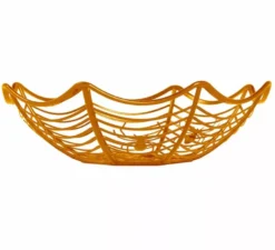 Vassoio Arancione Plastica Ragnatela 28X8 cm
