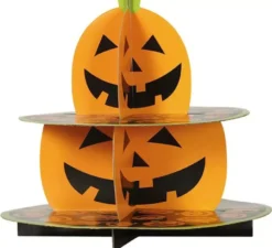 Vassoio di 2 piani zucca 25 cm