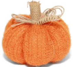 Zucca decorativa in cotone da 12 cm in vari colori