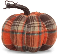 Zucca decorativa multicolor in cotone che misura 15x15 cm